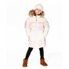 Deux par Deux Girl Long Metallic Puffy Winter Coat White - 4 of 4