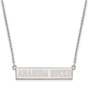 Black Bow Jewelry Sterling Silver Anaheim Ducks NHL Necklace 18 Inch - 1 of 3