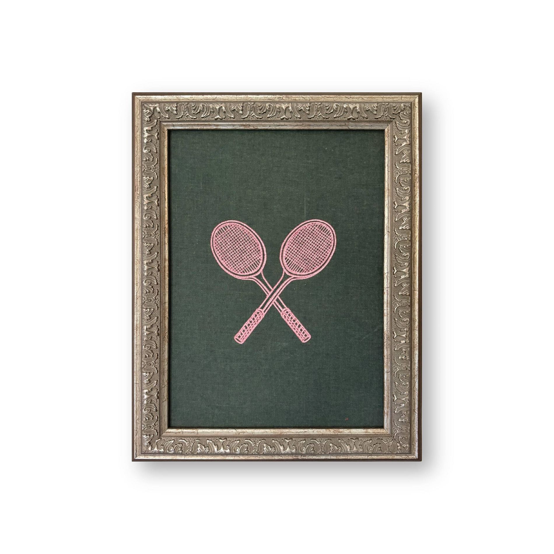 Petal Lane Tennis Rackets 13"x13" Silver Gold Frame