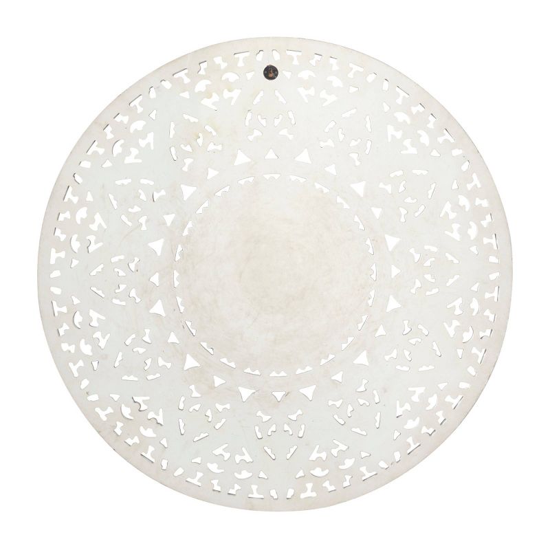 Wooden Floral Handmade Intricately Carved Wall Decor with Mandala Design - Olivia & May, 2 of 9