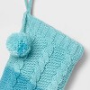20" Color Block Chunky Knit Christmas Stocking with Marled Pompom - Wondershop™ - image 3 of 3