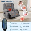 Rocker Recliner Chair with Massage & Heat, 360¡ã Swivel Glider, Storage & Cup Holder for Living Room, Bedroom, Nursery - 4 of 4