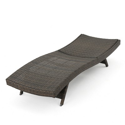 Thira Aluminum & Wicker Chaise Lounge - Mix Mocha - Christopher Knight Home