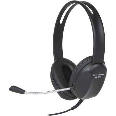 Cyber Acoustics AC-4000 Headset - Stereo - Mini-phone - Wired - Over-the-head - Binaural