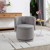 KTMBDW Modern 360 Degree Barrel Swivel Accent Sofa Chair, Upholstered Reading Chair, Round Armchair With Storage for Living Room,Bedroom,Vanity - 2 of 4