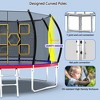 GDFStudio Guy Outdoor/Indoor Steel Ladder Round Trampoline with Enclosure and Toss Game Accessory - 4 of 4