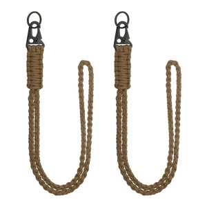 Unique Bargains Braided Soft Keychain ID Badges Lanyard with Metal Ring 2 Pcs - 1 of 4