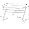 Monarch Specialties Computer Desk Home Office Laptop 48InchL Work Metal Laminate Brown Grey Contemporary Modern - 4 of 4