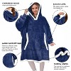 Catalonia Women Men Fleece Blanket Hoodie Sweatshirt, Fuzzy Plush Soft Wearable Blanket Pullover with Giant Pocket, Cozy Gift for Wife Woman - 2 of 4