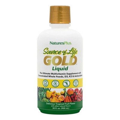Source of Life Gold Liquid Tropical Fruit Flavor by Nature's Plus  -  30 oz Liquid