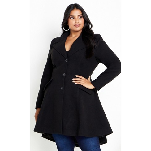 Plus size hotsell black coat