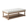 Conelius Traditional upholstered storage Cocktail ottoman with Button-Tufted Design| ARTFUL LIVING DESIGN - 3 of 4