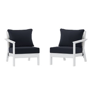 WestinTrends Avalon Outdoor Patio HDPE Loveseat Sofa with Patio Cushions - 1 of 4