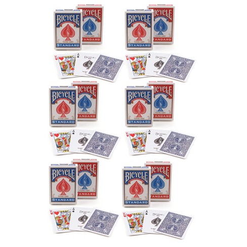  Bicycle Standard Index Playing Cards 1 Deck, Colors may Vary  (Red or Blue) : Toys & Games