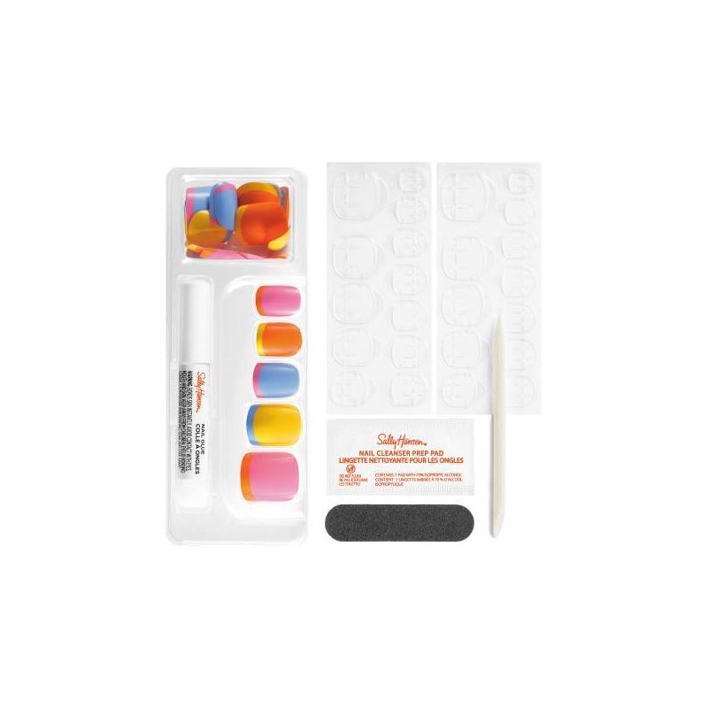 Sally Hansen Salon Effects Perfect Manicure Press on Nails Kit - Square - Block Party - 24ct, 4 of 13