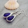 Handmade Sea Glass Earrings, Hawaiian Wire Braided Teardrop Beach for Women, Birthday Gift - 3 of 4