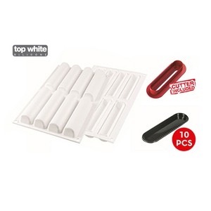 Silikomart "CYLINDRE 75" Flexible Baking & Freezing Mold, 2.57 Oz, 8 Cavities - 1 of 2