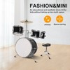 3-Piece Junior Drum Set for Kids Beginners, Kids Drum Kit with Full set of silent mats, Adjustable Throne, Cymbal, Pedal & Drumsticks - 3 of 4