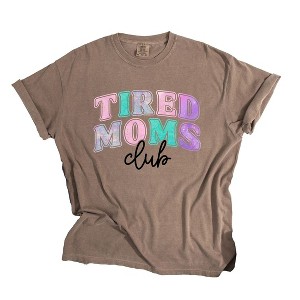 Simply Sage Market Women's Tired Moms Galaxy Short Sleeve Garment Dyed Tee - 1 of 4