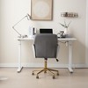 Modern Home Office Desk Chair, Armless Cross Legged Office Desk Chair, Fabric Padded Modern Swivel Height Adjustable for Home Office-The Pop Home - 4 of 4