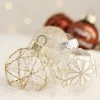 25 Pcs Christmas Tree Ornament Balls, 2.4" Clear Shatterproof Plastic Christmas Decoration Balls, PET Painted - 4 of 4