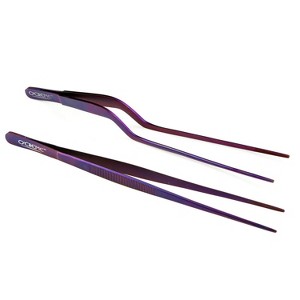 O'Creme Culinary Stainless Steel Tweezer Tongs Set of 2 - 1 of 3