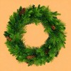 6FT Grass Green Pre-Lit Christmas Tree Set with Garland & Wreath, Hinged Artificial Xmas Tree with Pine Cones for Home & Holiday Party Decor - 3 of 4