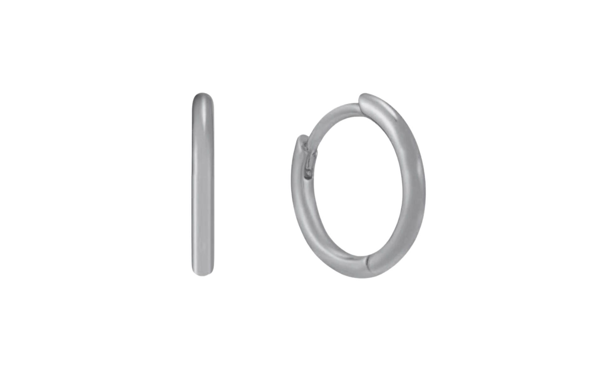 Tiny Hoops Silver Earrings