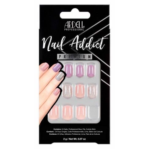 Ardell Nail Addict False Nails Pastel Pink Purple 24ct Target