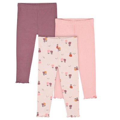 Gerber Infant & Toddler Girls Premium Leggings, 3-pack : Target