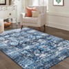 Vintage Floral Print Living Room Rugs, Washable Soft Non Slip Bedroom Carpet, Low Pile Floor Rugs for Dining Room - 3 of 4