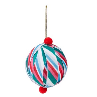 The Lakeside Collection Sets of 2 Patterned Paper Ball Ornaments