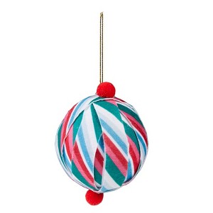 The Lakeside Collection Sets of 2 Patterned Paper Ball Ornaments - 1 of 1