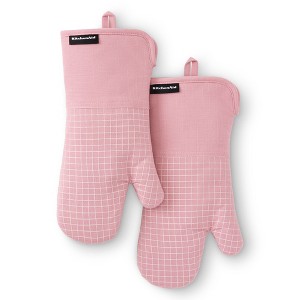 KITCHENAID Gourmet Series Gridlines Oven Mitts 2-Pack Set - 1 of 4
