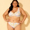 Women's Smocked Low-Rise Extra High Leg Extra Cheeky Bikini Bottom - Wild Fable™ - 3 of 3