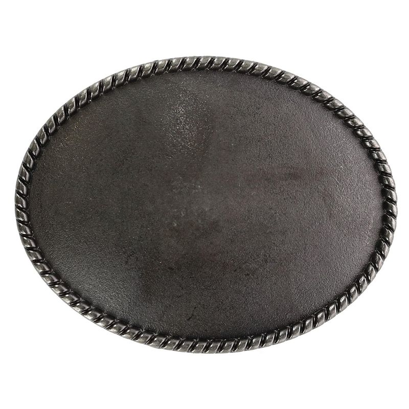 CTM Blank Oval Belt Buckle with Edge Detail, 1 of 4