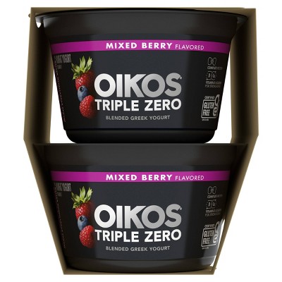 Oikos Triple Zero Mixed Berry Greek Yogurt - 4ct/5.3oz Cups_2