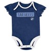 NCAA North Carolina Tar Heels Infant Girls' 3pk Bodysuit Set - 4 of 4