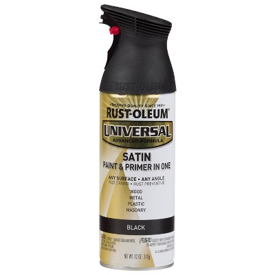 Rust-Oleum 6pk 12oz Universal Satin Spray Paint Black