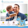 VYNXARIA Kids Plush Ride-On Rocking Horse Toy Dinosaur with Realistic Sounds for18-36 Months, Blue - 4 of 4