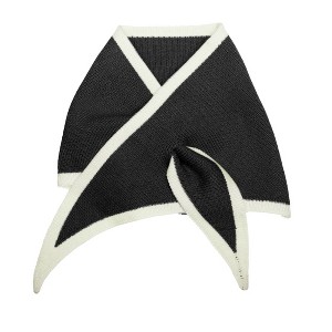 INSPIRE CHIC Women's Knit Scarf Contrast Color Neckerchief - 1 of 4