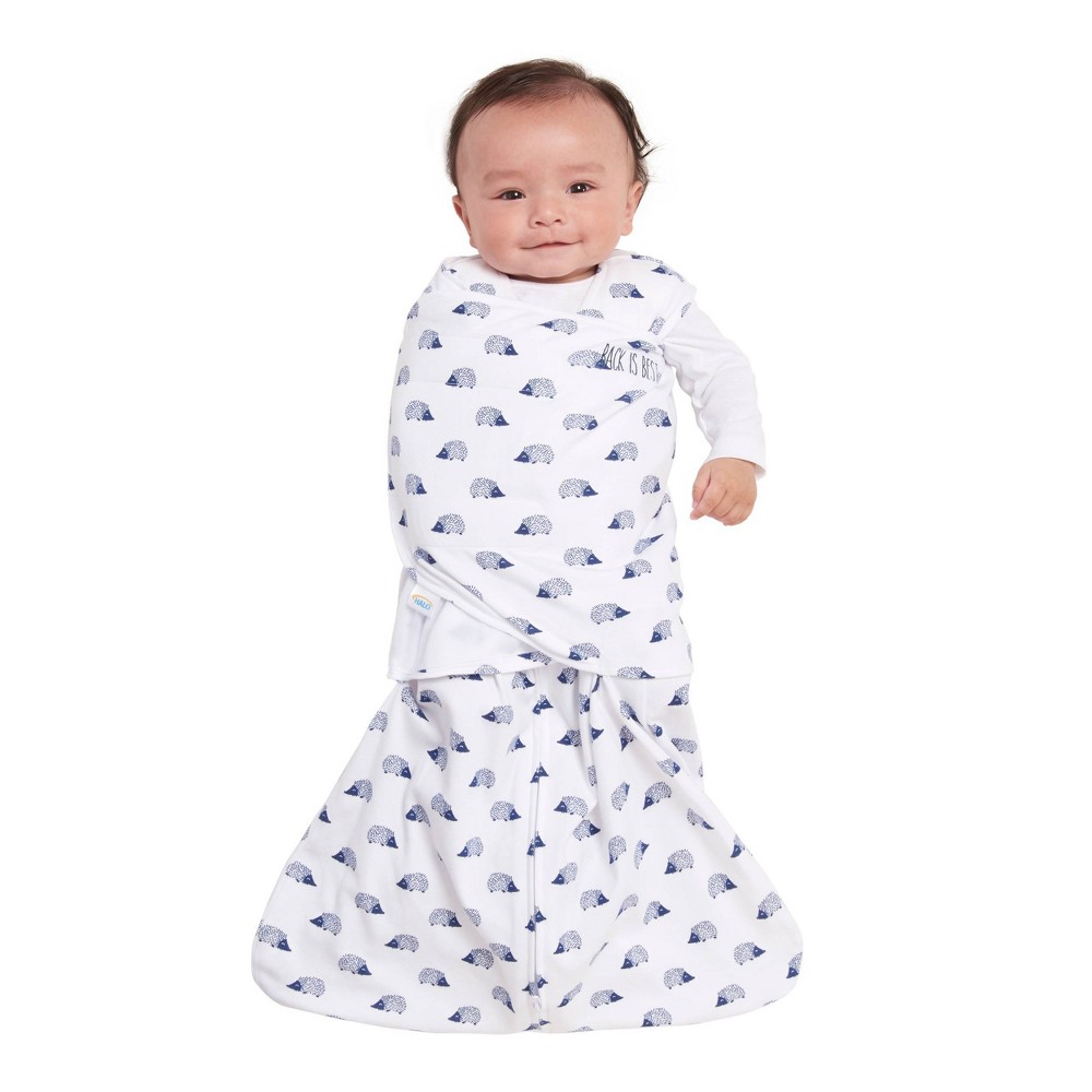Photos - Children's Bed Linen HALO Innovations Sleepsack 100 Cotton Swaddle Wrap - Hedgehog - Navy - NB