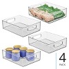 iDesign Plastic Stackable Pantry Bin with Handles, Set of 4, Clear, Made in USA - 2 of 4