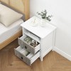 1/2 pack Nightstand with 2 Drawers and Open Shelf - 4 of 4
