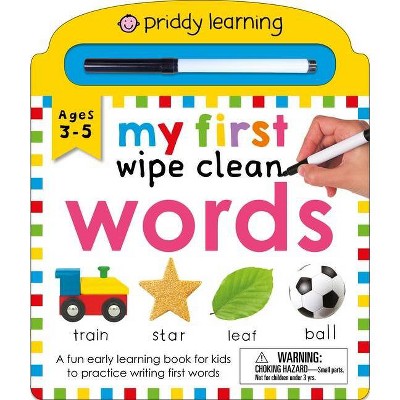 My First Wipe Clean: Words - by Roger Priddy (Board Book)