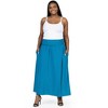 24seven Comfort Apparel Foldover Plus Size Maxi Skirt With Pockets - 4 of 4