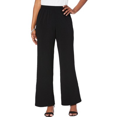 Roaman's Women's Plus Size Petite Ultrasmooth Fabric Wide-Leg Pant