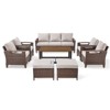 Belord Patio Furniture Set with 47.2" Coffee Table, All Weather Wicker Outdoor Furniture with High Back Patio Chairs, Outdoor Couch and Ottoman - 2 of 4