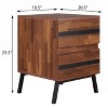 Gulches Contemporary 2 Drawer Nightstand Safety Stop Feature, Manual Close, Versatile Design - 2 of 4