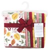 Hudson Baby Infant Girl Cotton Flannel Burp Cloths, Fall Botanical, One Size - 2 of 4
